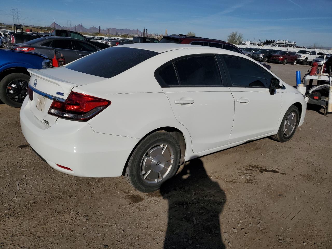 2013 Honda Civic VIN 2HGFB2F65DH556092 Copart auction photo, rear end / side damage thumbnail 3