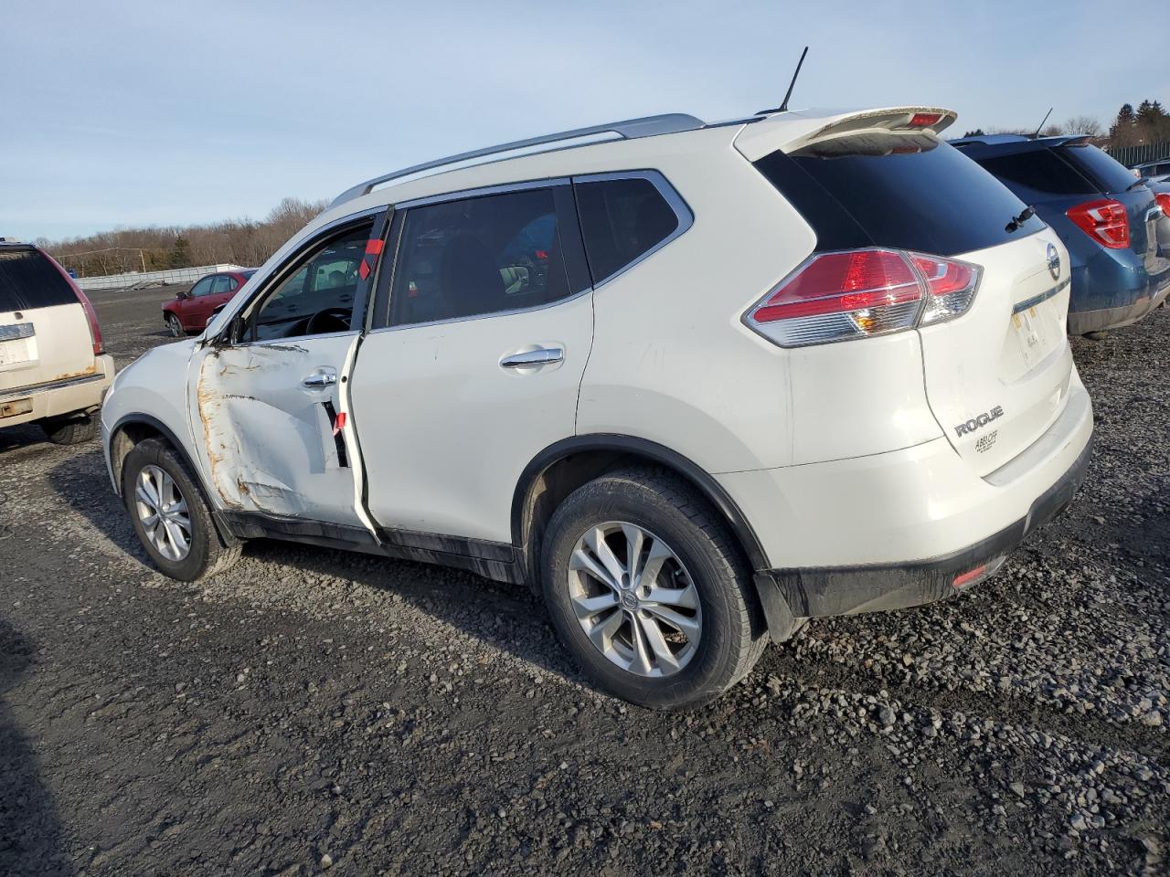 2015 Nissan Rogue VIN KNMAT2MV5FP573389 Copart auction photo, side damage thumbnail 2