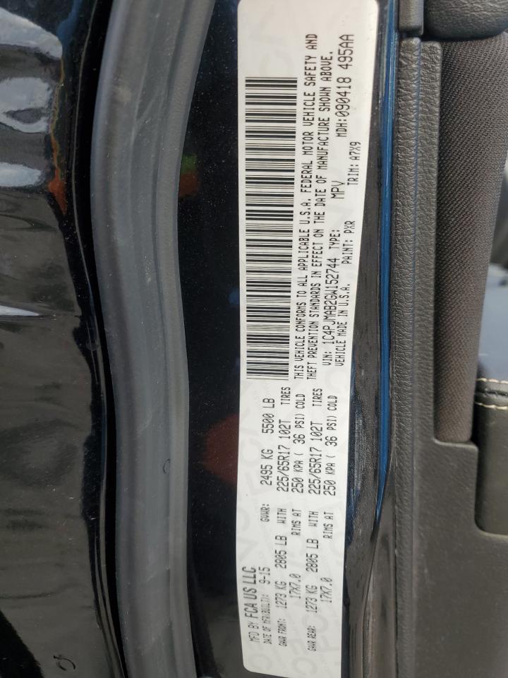 2016 Jeep Grand Cherokee VIN 1C4PJMAB2GW152744 Copart auction photo, side / rear end damage thumbnail 12