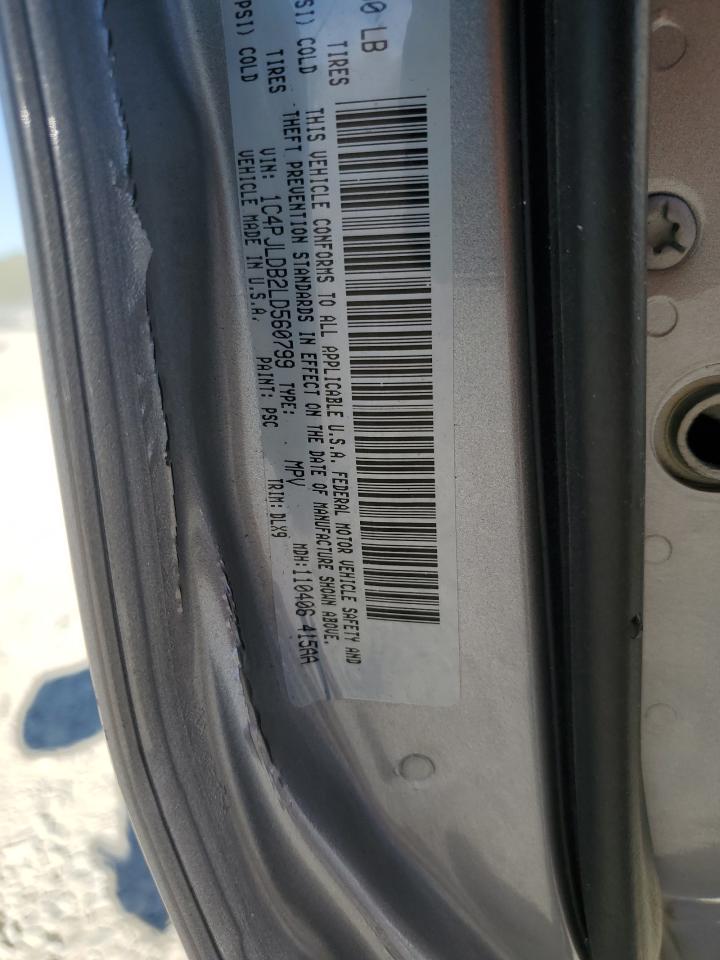 2020 Jeep Grand Cherokee VIN 1C4PJLDB2LD560799 Copart auction photo, side damage thumbnail 9