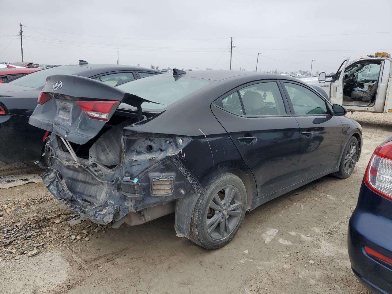 2018 Hyundai Elantra VIN 5NPD84LFXJH388988 Copart auction photo, rear end damage thumbnail 3
