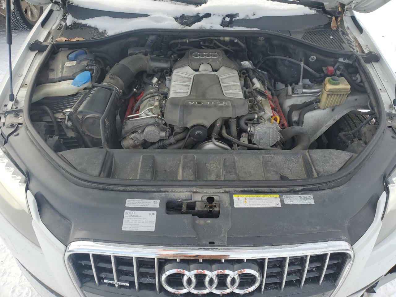 2014 Audi Q7 VIN WA1LGAFE5ED010082 Copart auction photo, front end / undercarriage damage thumbnail 12
