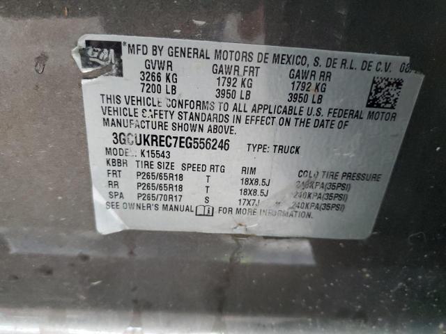 2014 Chevrolet Silverado VIN 3GCUKREC7EG556246 Copart auction photo, front end damage thumbnail 13