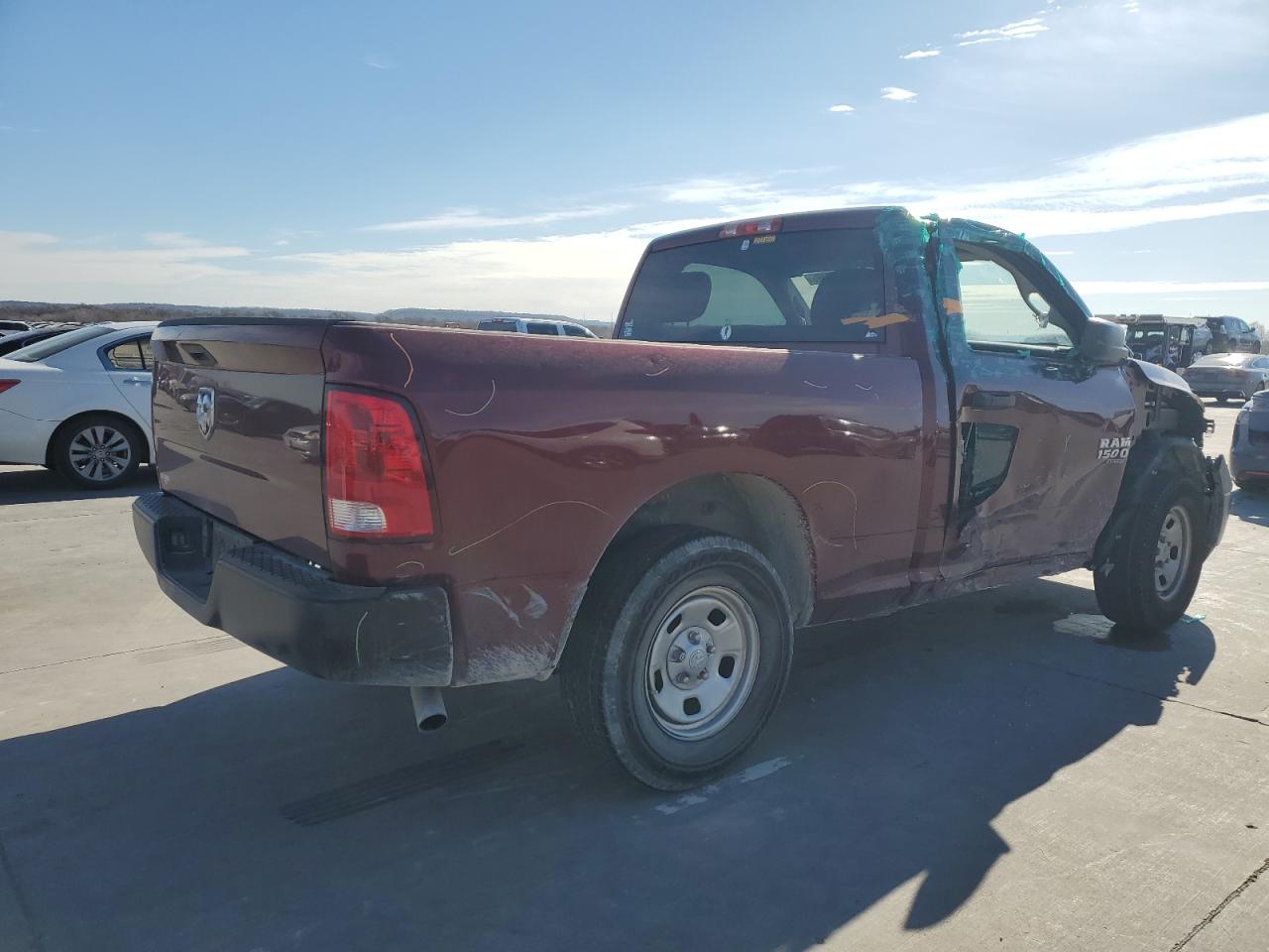 2021 RAM 1500 VIN 3C6JR6AG4MG504231 Copart auction photo, all over damage thumbnail 3