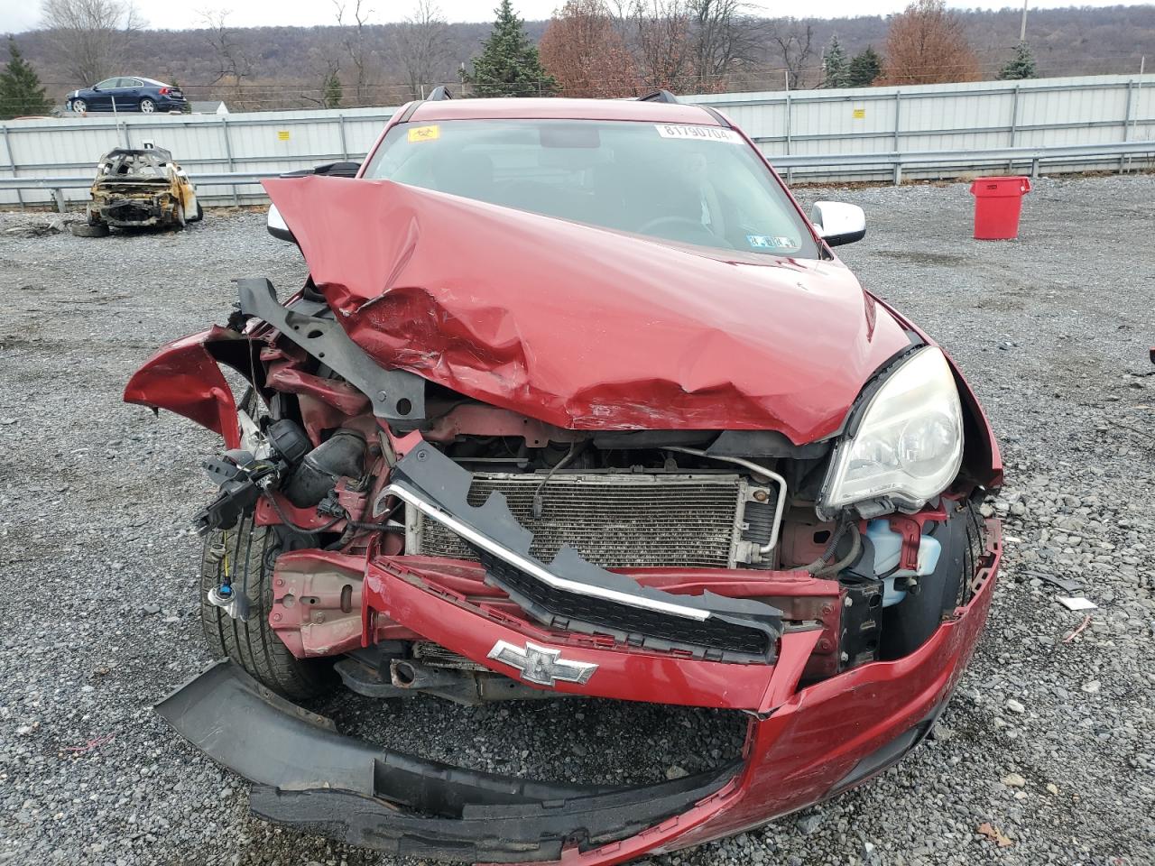 2014 Chevrolet Equinox VIN 1GNFLFEK6EZ131863 Copart auction photo, front end / side damage thumbnail 5