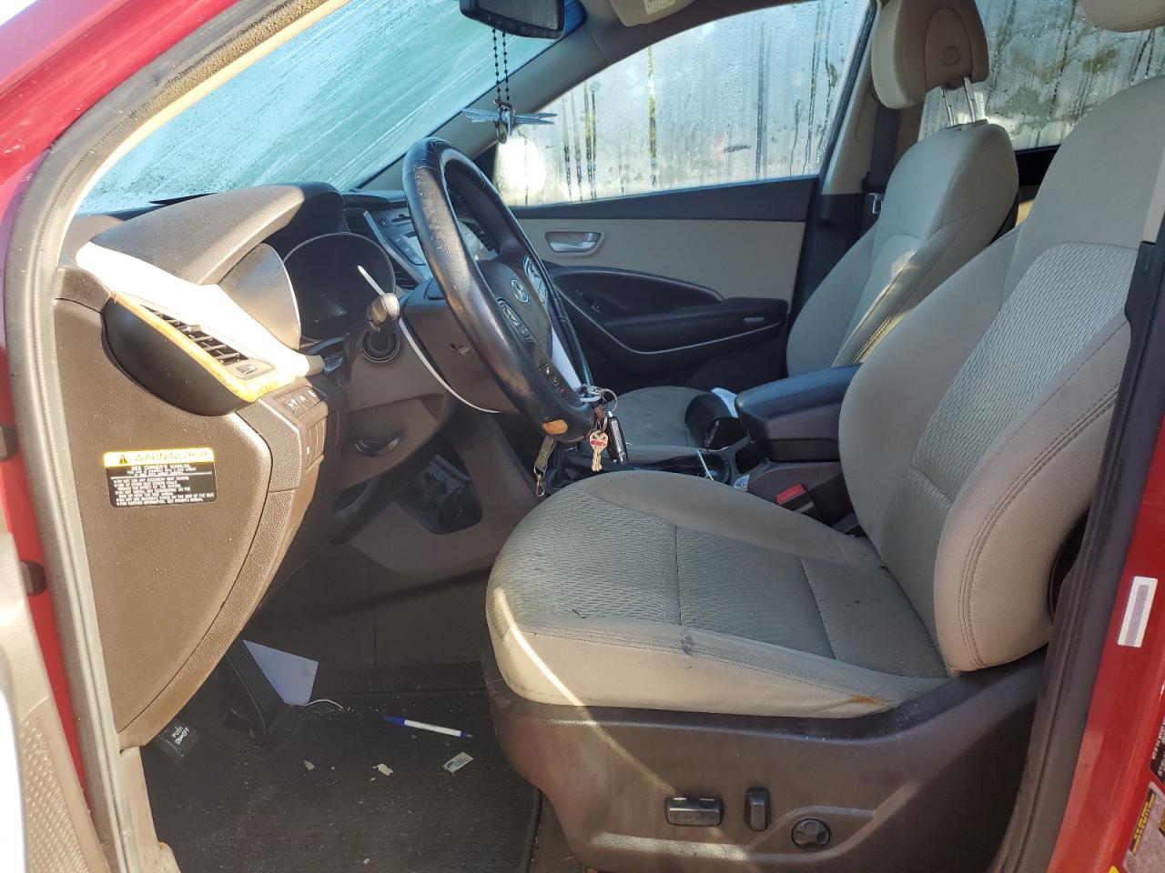 2015 Hyundai Santa Fe VIN 5XYZU3LB1FG238646 Copart auction photo, water/flood damage thumbnail 7