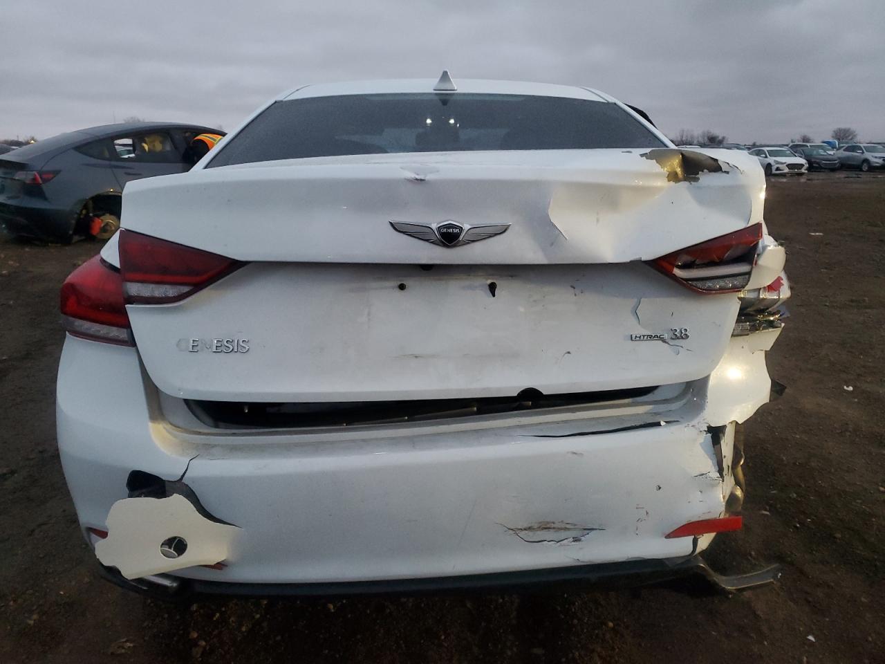 2015 Hyundai Genesis VIN KMHGN4JE6FU017769 Copart auction photo, front end / rear end damage thumbnail 6