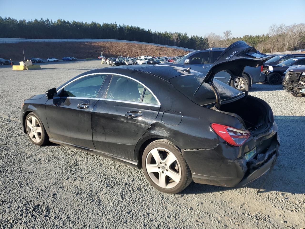2018 Mercedes-Benz CLA-klasse VIN WDDSJ4EB8JN692963 Copart auction photo, rear end / side damage thumbnail 2