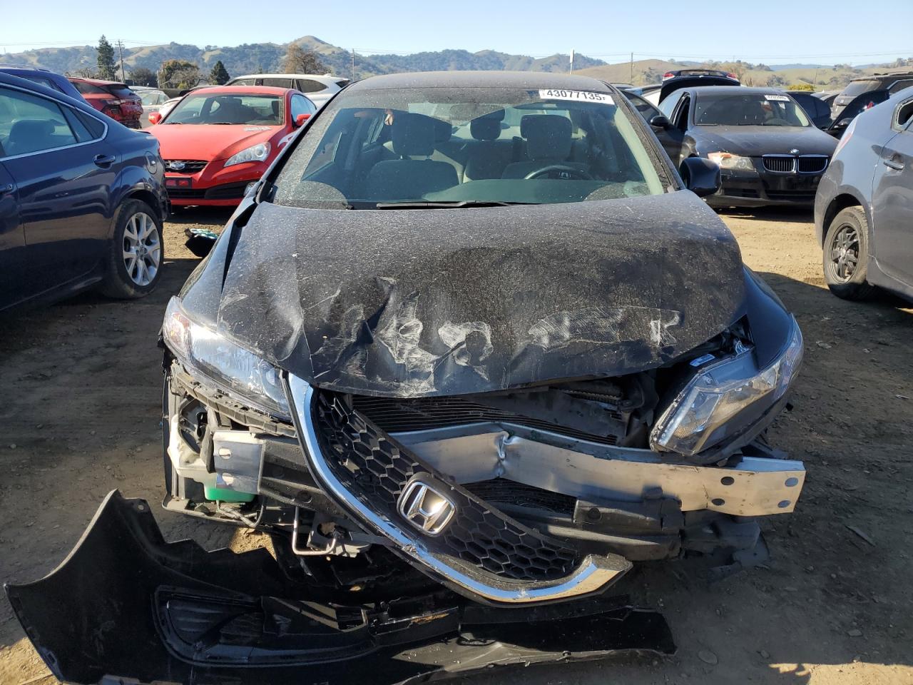 2013 Honda Civic VIN 19XFB2F54DE243083 Copart auction photo, front end damage thumbnail 5