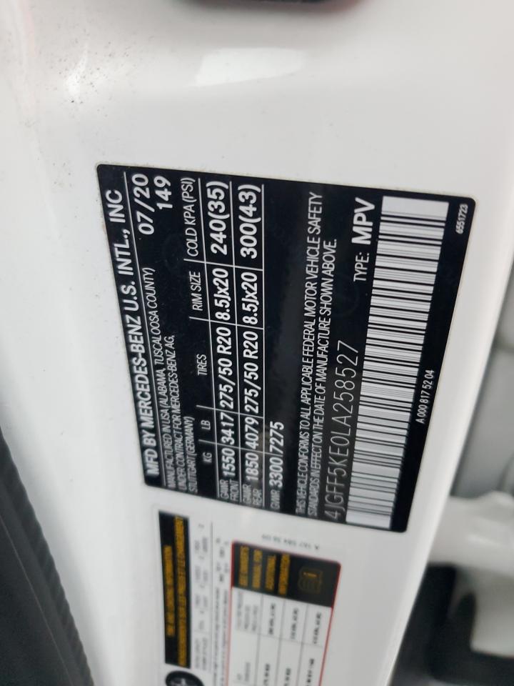 2020 Mercedes-Benz GLS-klasse VIN 4JGFF5KE0LA258527 Copart auction photo, front end damage thumbnail 14