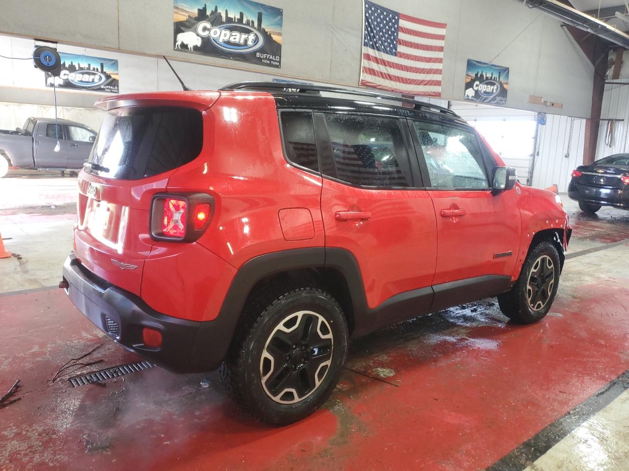 2016 Jeep Renegade VIN ZACCJBCT8GPC75793 Copart auction photo, front end / side damage thumbnail 3