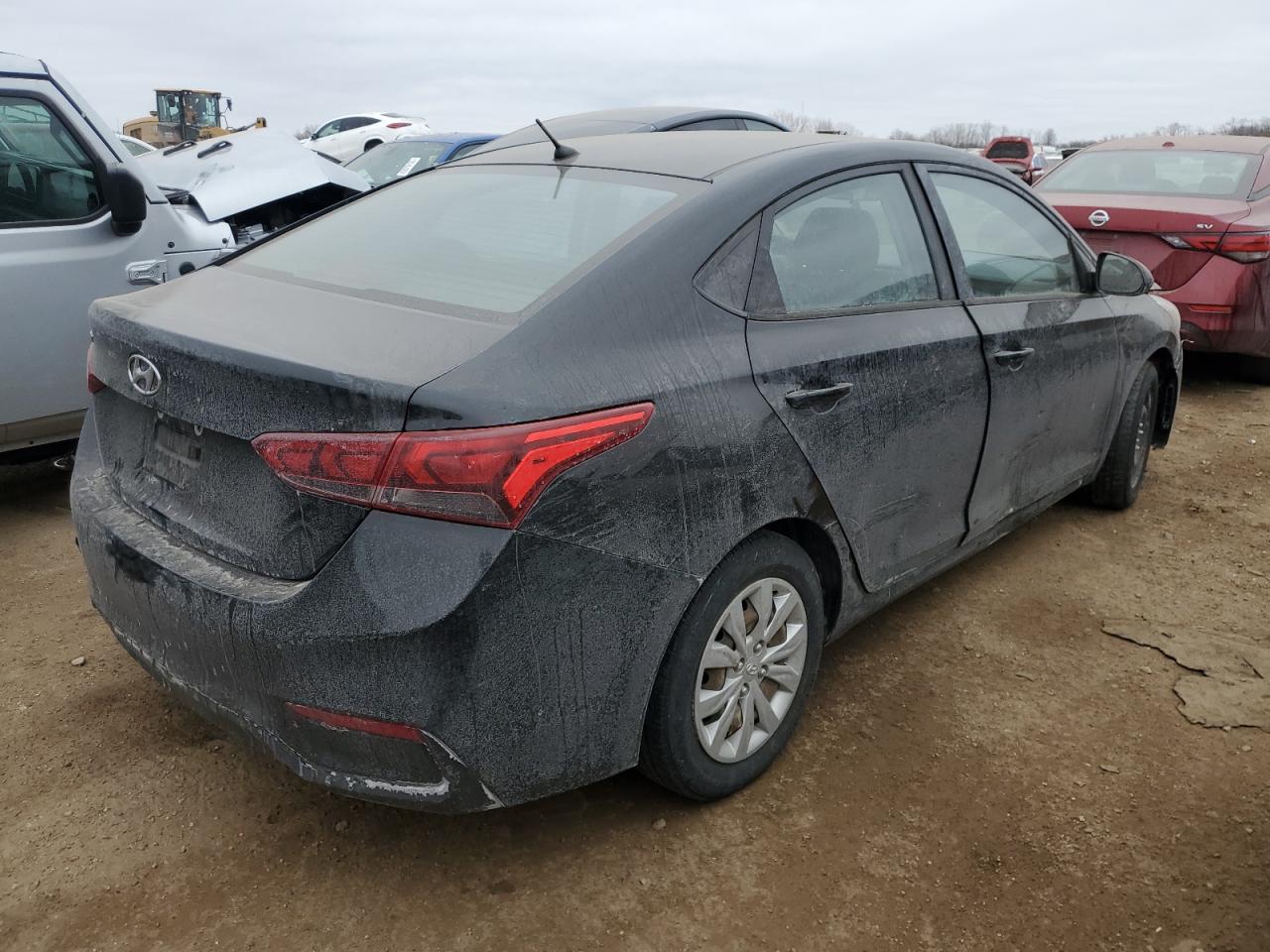 2020 Hyundai Accent VIN 3KPC24A65LE122169 Copart auction photo, front end / top/roof damage thumbnail 3