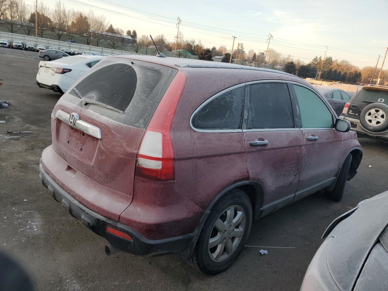 2008 Honda CR-V VIN JHLRE38578C009060 Copart auction photo, front end / side damage thumbnail 3