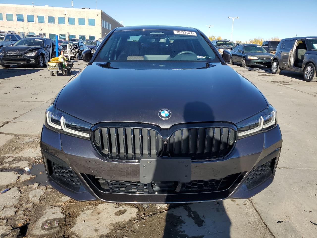 2021 BMW 5er VIN WBA73BJ01MCF31180 Copart auction photo, rear end damage thumbnail 5
