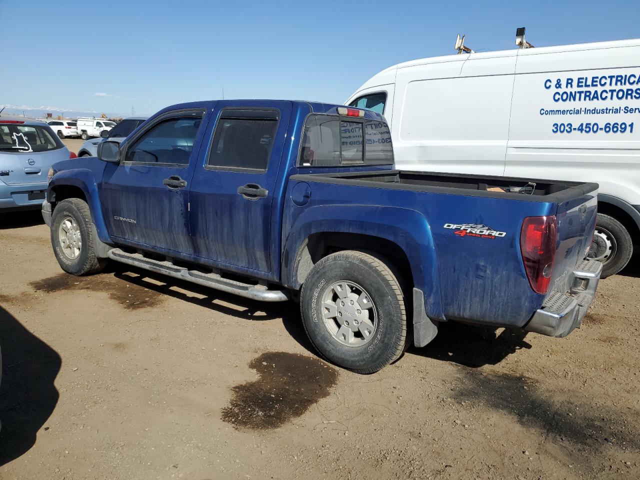 2005 GMC Canyon VIN 1GTDT136958218686 Copart auction photo, side / front end damage thumbnail 2
