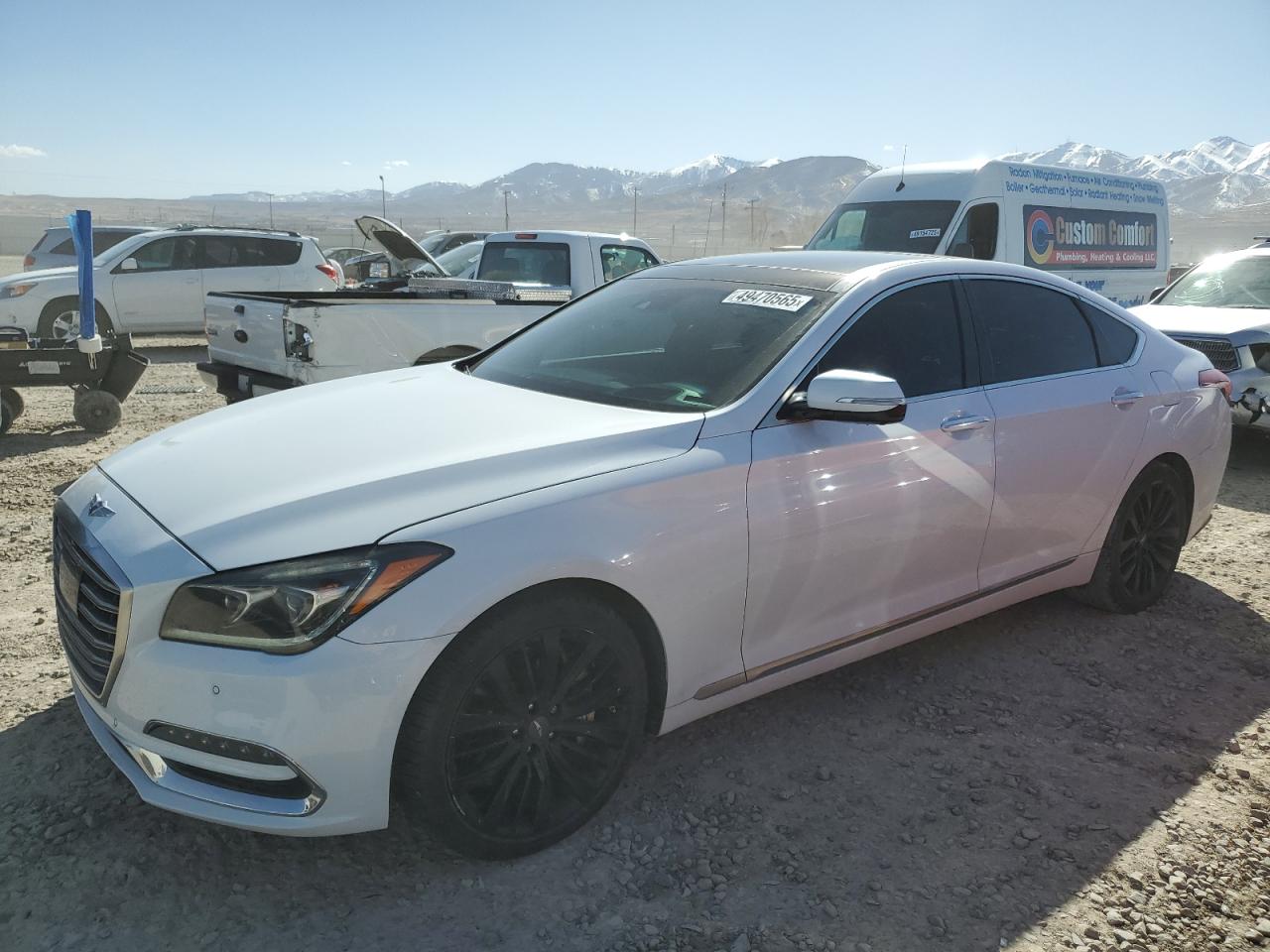 2018 Genesis G80 VIN KMHGN4JFXJU228703 - Copart auction photo