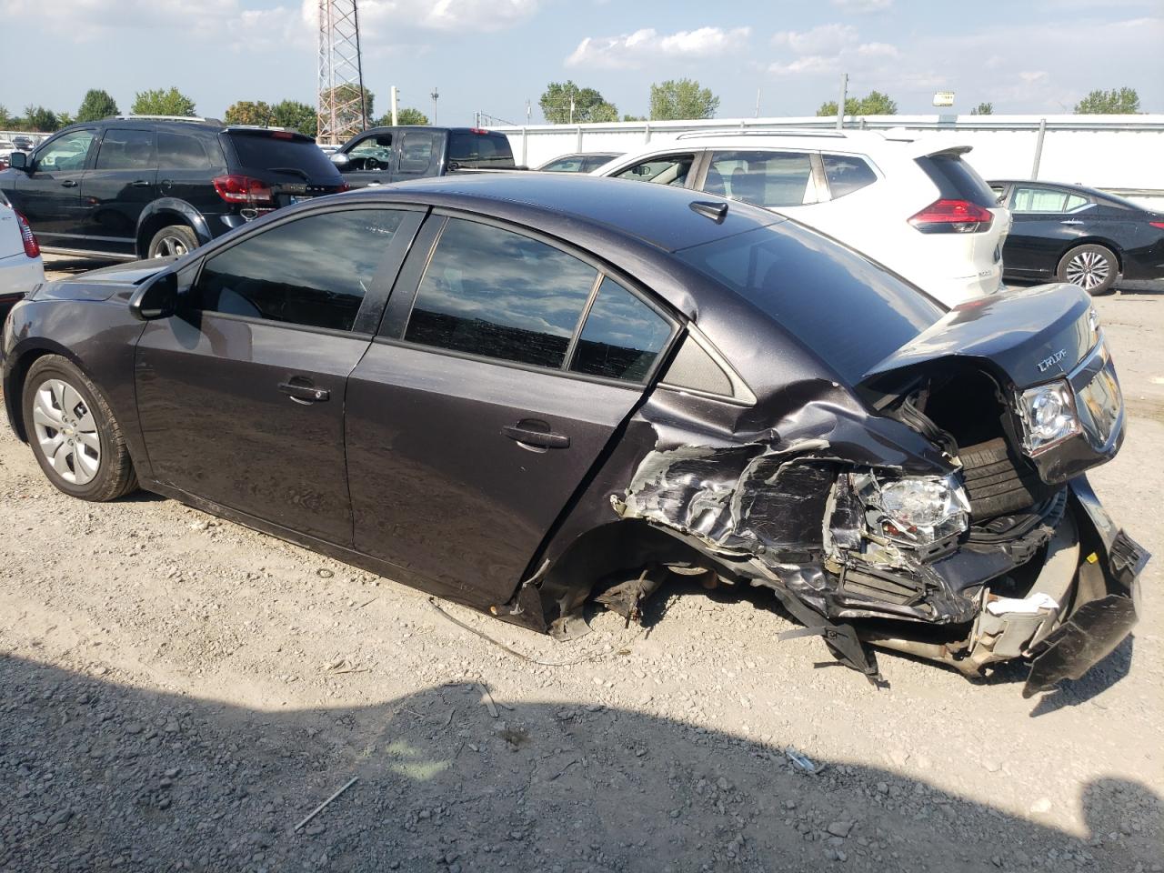2014 Chevrolet Cruze VIN 1G1PA5SH3E7462815 Copart auction photo, rear end / side damage thumbnail 2