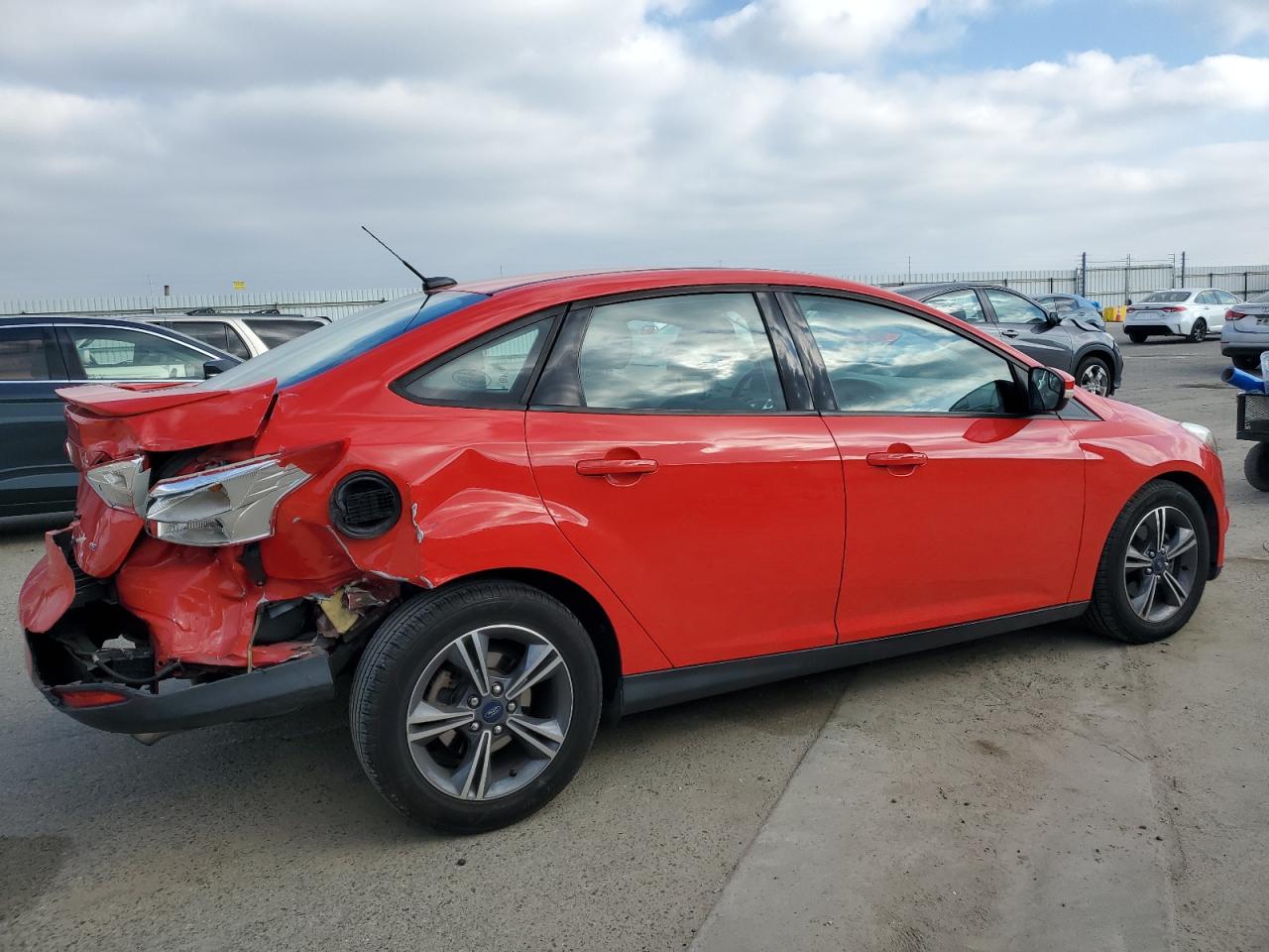 2014 Ford Focus VIN 1FADP3F28EL432158 Copart auction photo, rear end damage thumbnail 3