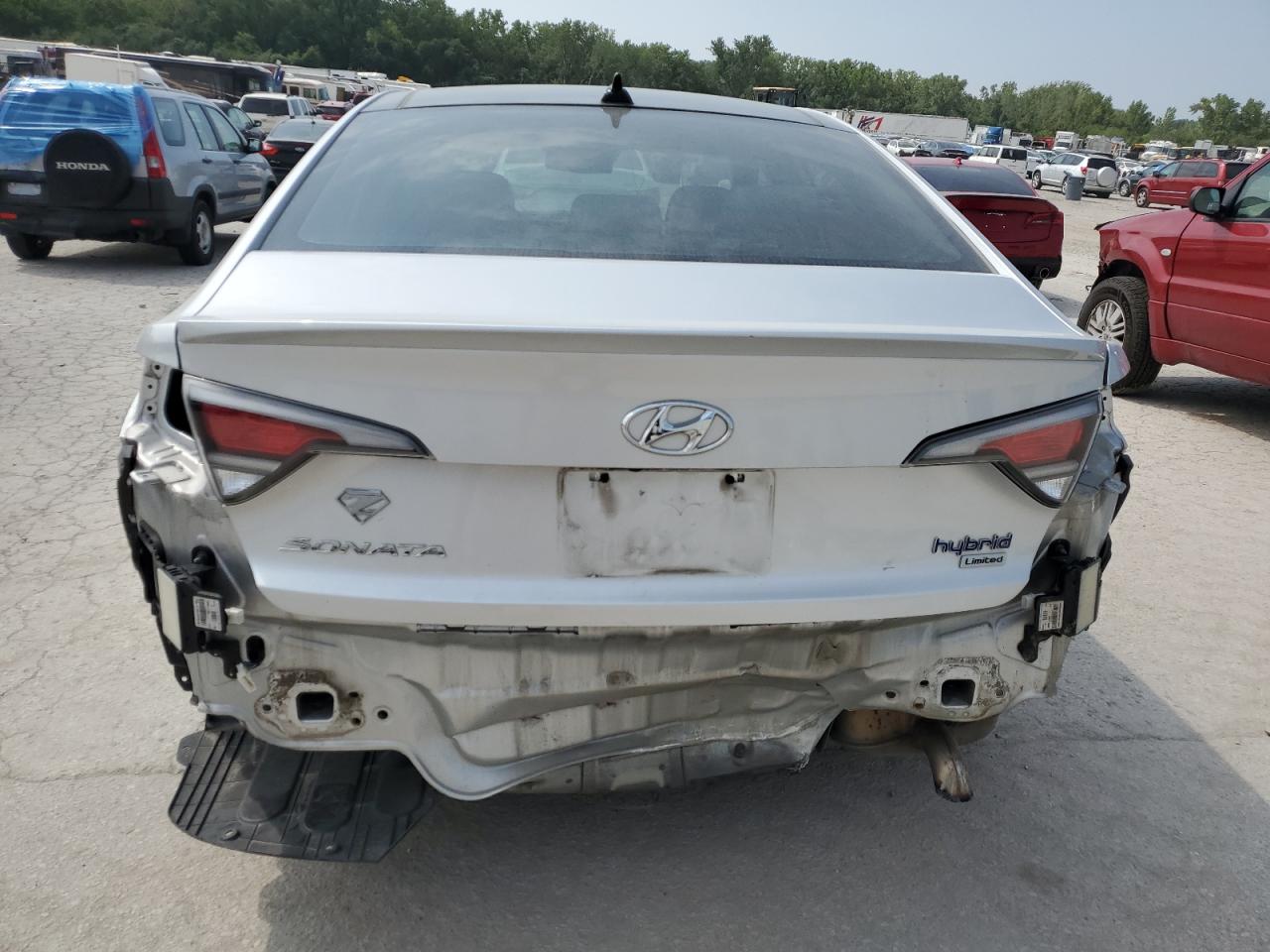 2016 Hyundai Sonata VIN KMHE34L17GA016723 Copart auction photo, rear end damage thumbnail 6