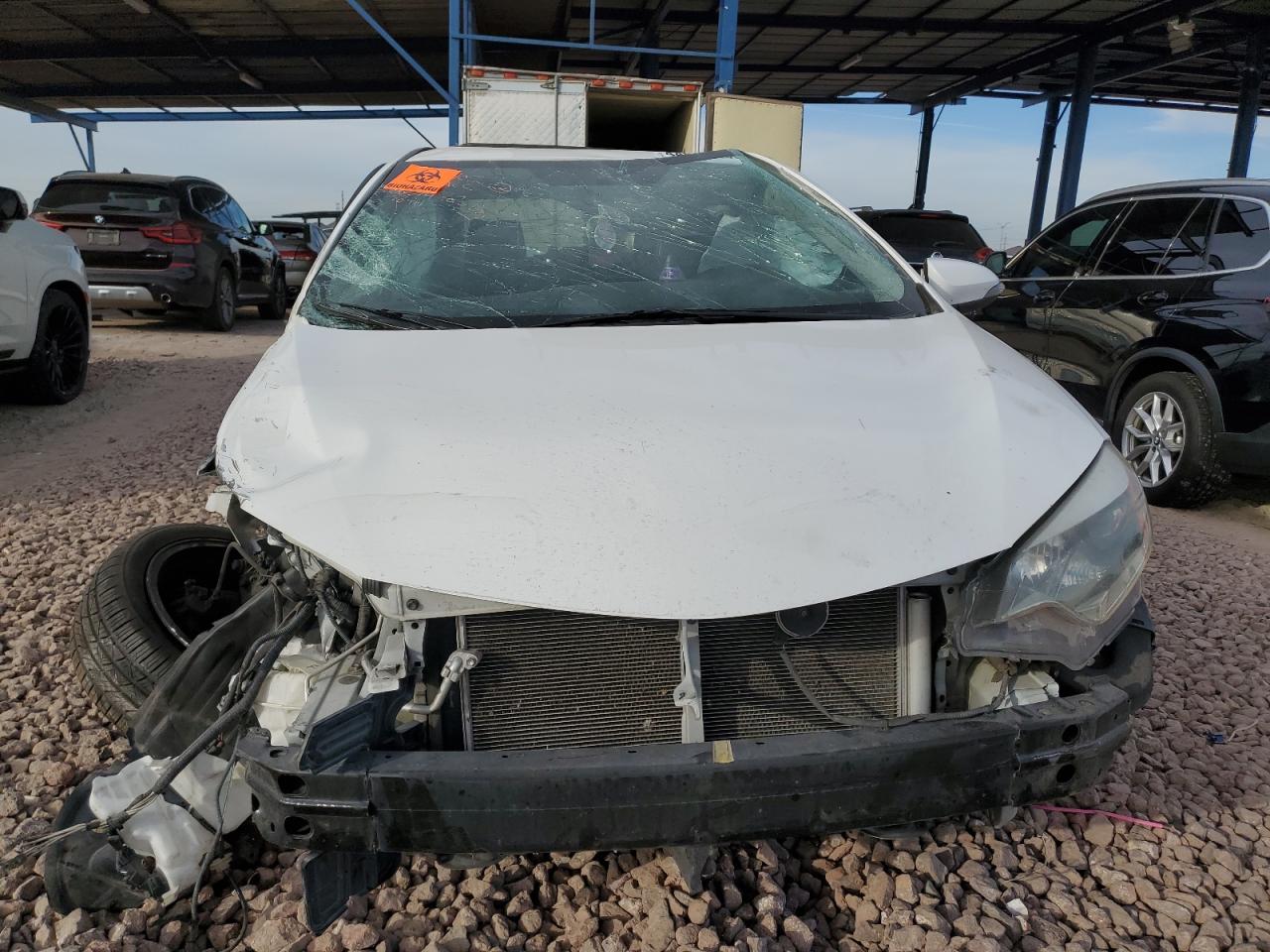2014 Toyota Corolla VIN 5YFBURHE8EP158911 Copart auction photo, front end / side damage thumbnail 5