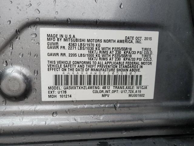 2015 Mitsubishi Outlander VIN 4A4AR4AW6FE056307 Copart auction photo, minor dent/scratches / normal wear damage thumbnail 12