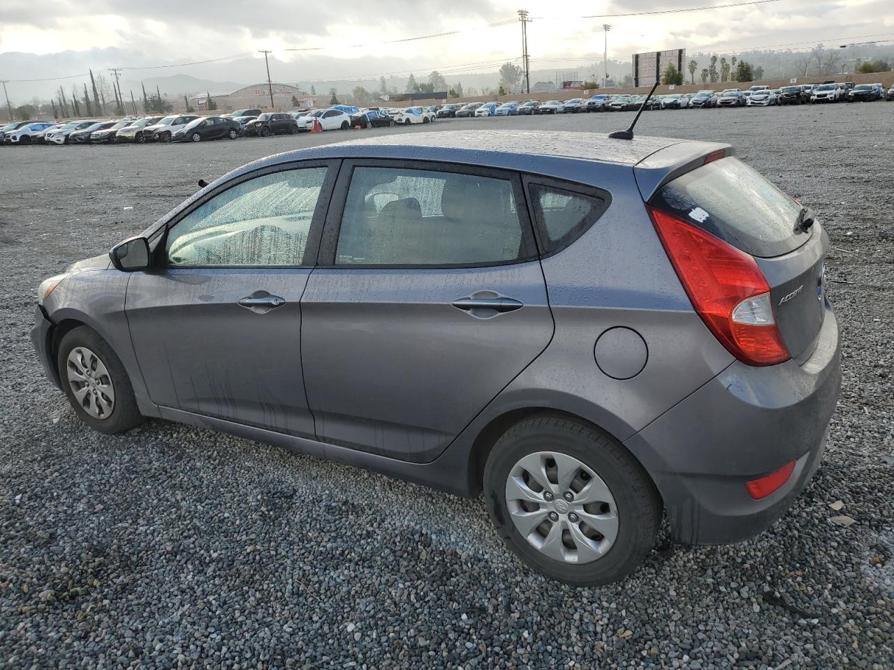 2016 Hyundai Accent VIN KMHCT5AE4GU243076 Copart auction photo, side / rear end damage thumbnail 2