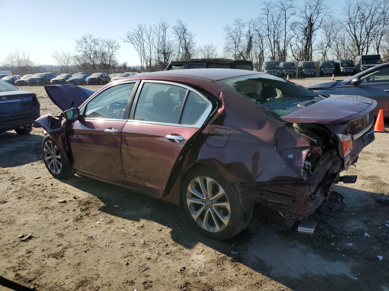 2013 Honda Accord VIN 1HGCR2F54DA064819 Copart auction photo, rear end / front end damage thumbnail 2