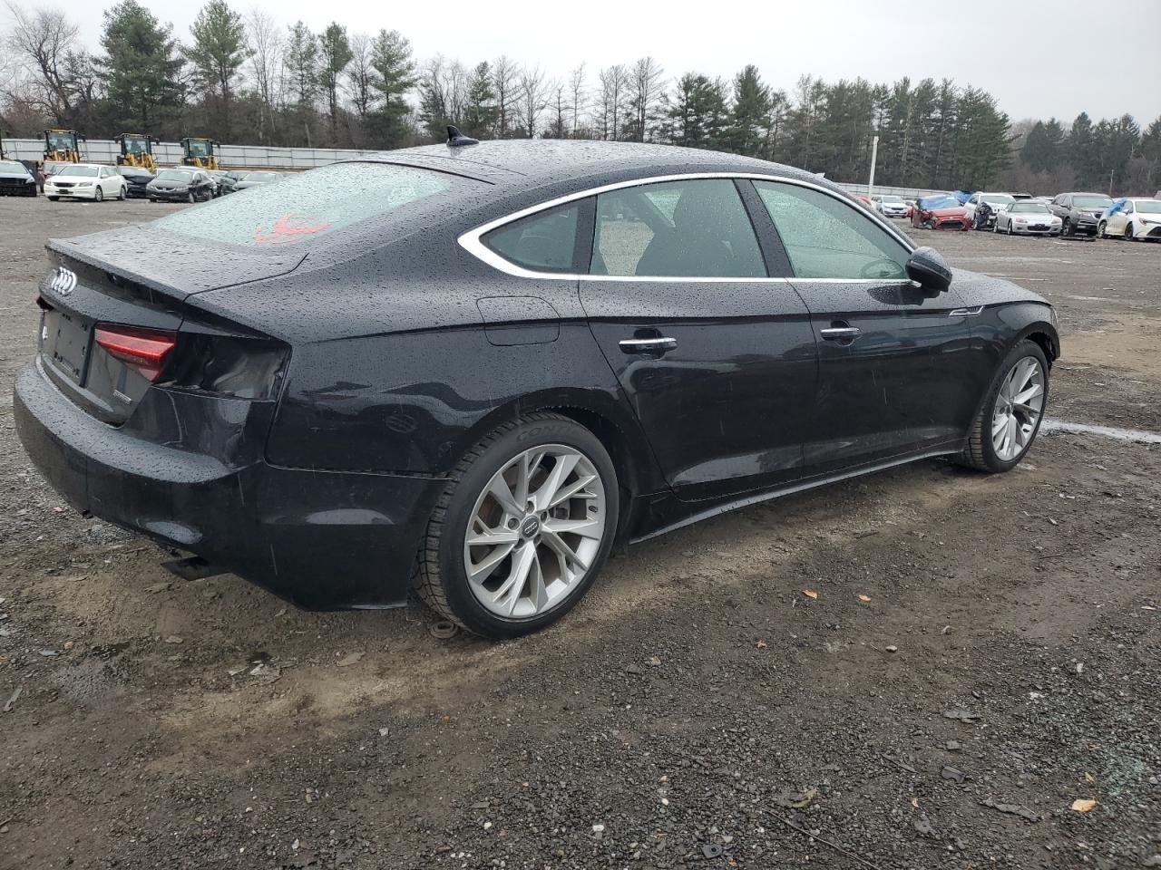 2020 Audi A5 VIN WAUANCF59LA007745 Copart auction photo, side / front end damage thumbnail 3
