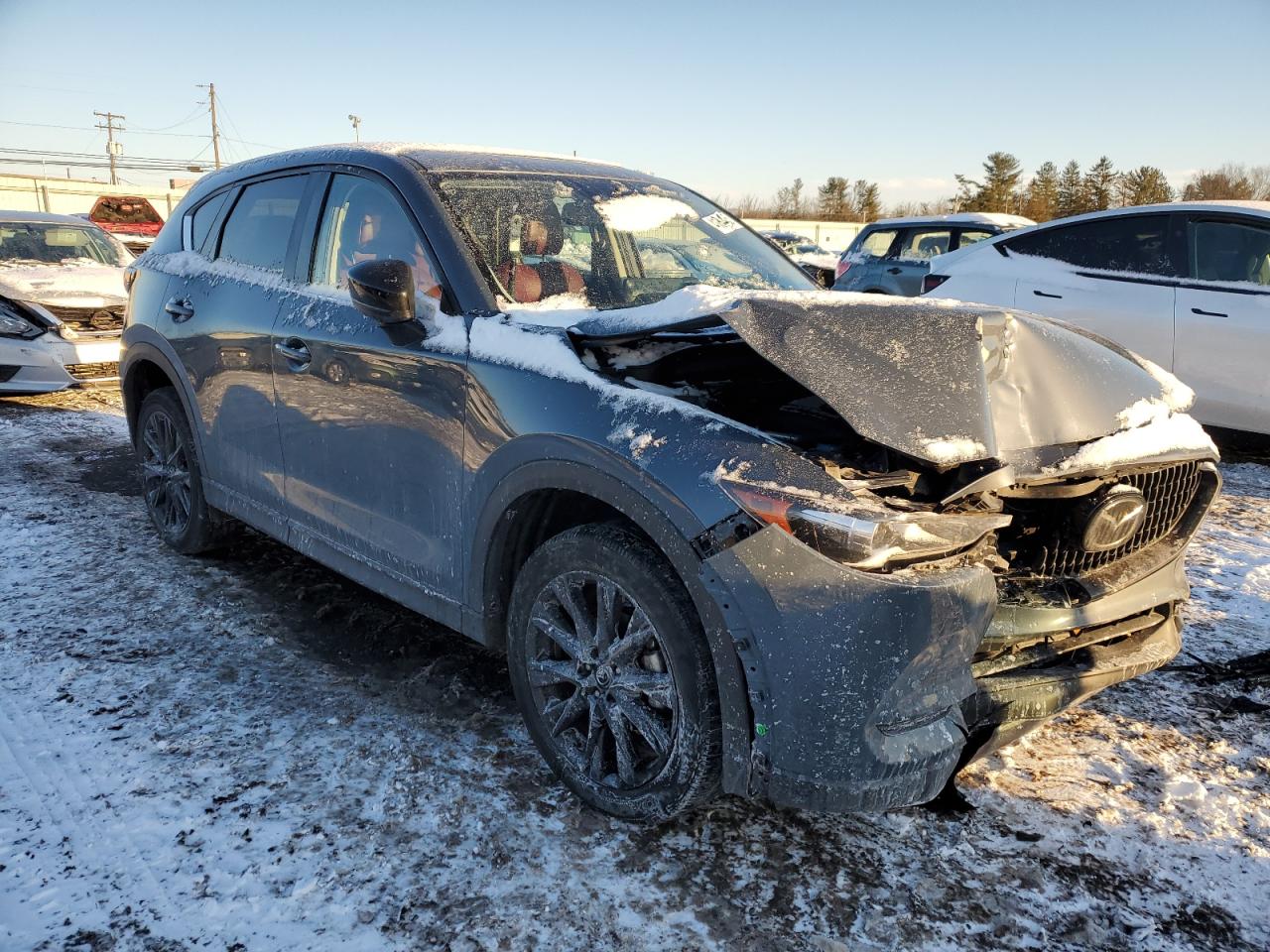 2021 Mazda CX-5 VIN JM3KFBCM7M0479628 Copart auction photo, front end damage thumbnail 4