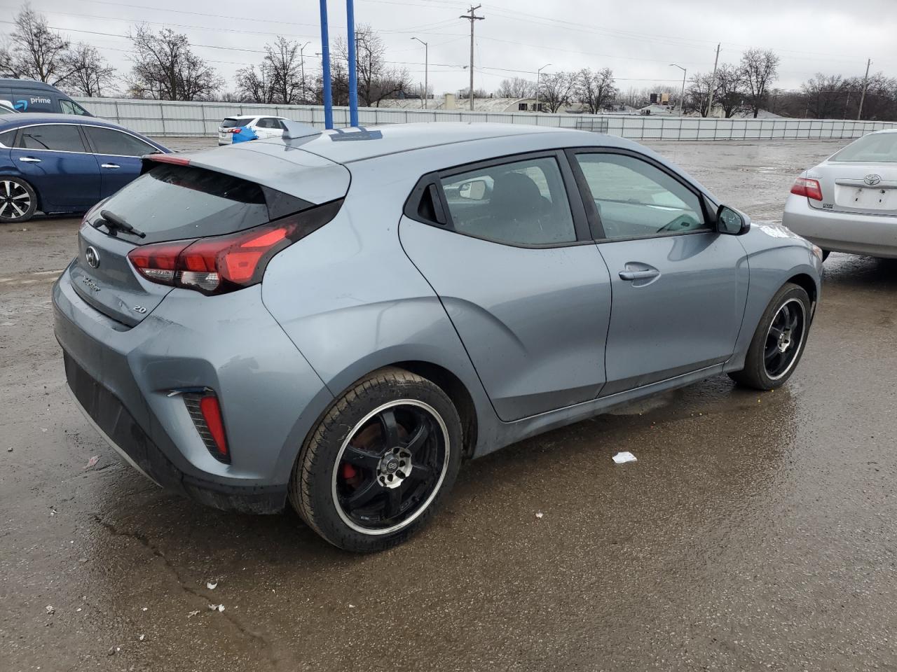 2019 Hyundai Veloster VIN KMHTG6AF3KU017039 Copart auction photo, front end / side damage thumbnail 3