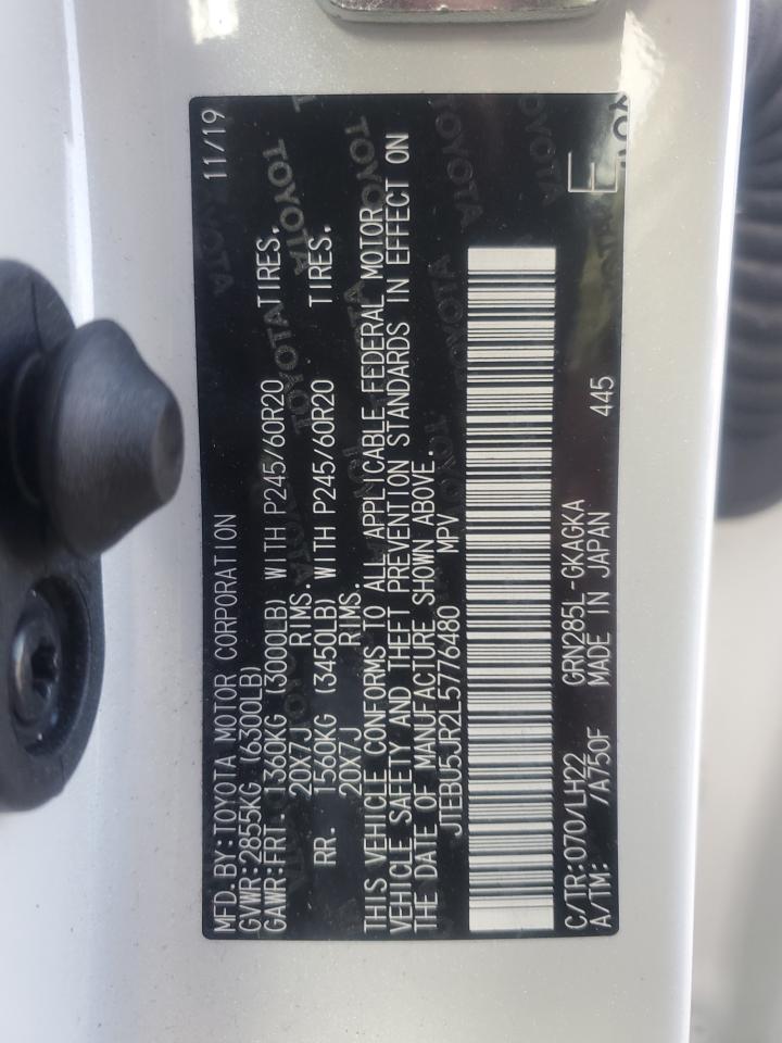 2020 Toyota 4Runner VIN JTEBU5JR2L5776480 Copart auction photo, front end / minor dent/scratches damage thumbnail 15