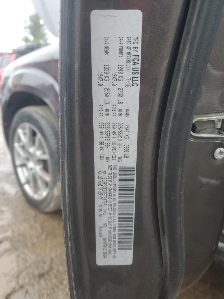 2016 Dodge Journey VIN 3C4PDDEG7GT247271 Copart auction photo, side / rear end damage thumbnail 14