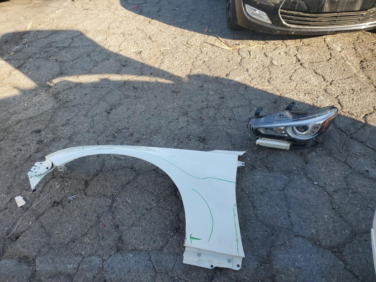 2014 Infiniti Q50 VIN JN1BV7AP5EM675795 Copart auction photo, front end damage thumbnail 12