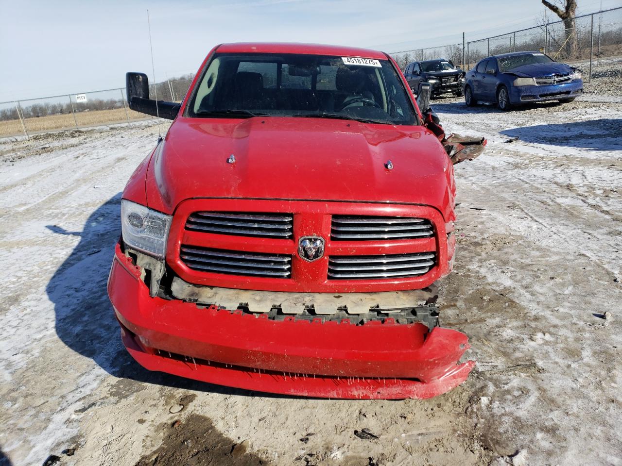 2013 RAM 1500 VIN 1C6RR7MT9DS552804 Copart auction photo, front end / side damage thumbnail 5
