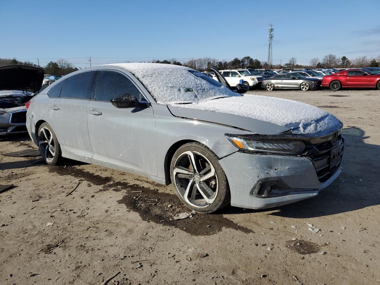 2021 Honda Accord VIN 1HGCV1F34MA015317 Copart auction photo, front end damage thumbnail 4