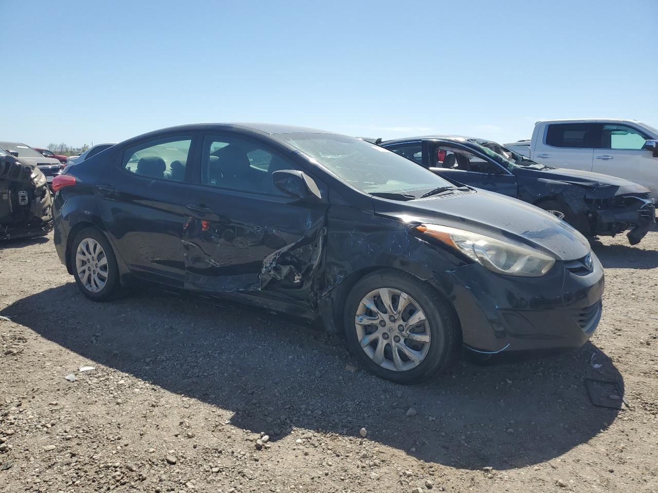 2013 Hyundai Elantra VIN 5NPDH4AE0DH174087 Copart auction photo, side / front end damage thumbnail 4