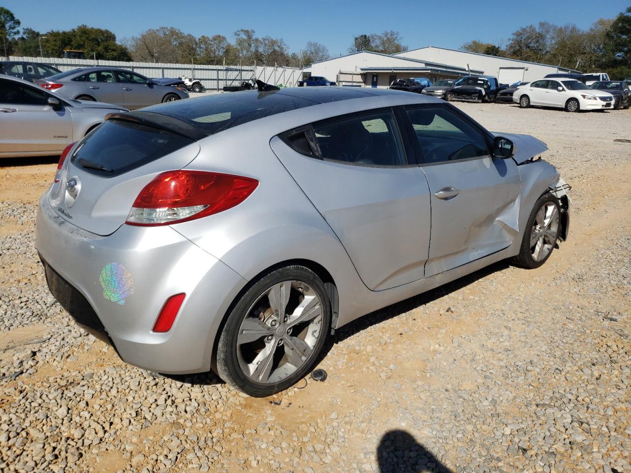 2016 Hyundai Veloster VIN KMHTC6AD5GU256688 Copart auction photo, front end / side damage thumbnail 3