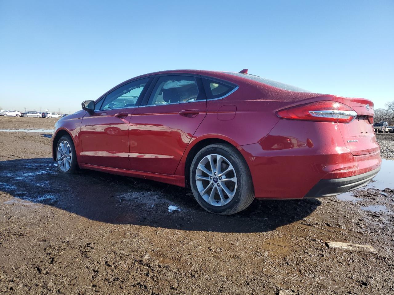 2020 Ford Fusion VIN 3FA6P0LU9LR246494 Copart auction photo, side / front end damage thumbnail 2
