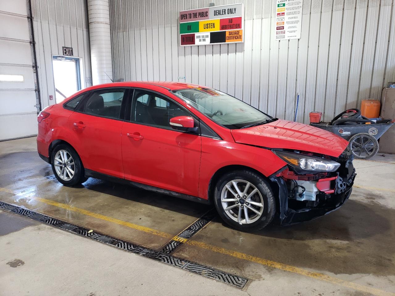 2015 Ford Focus VIN 1FADP3F25FL339406 Copart auction photo, front end / side damage thumbnail 4