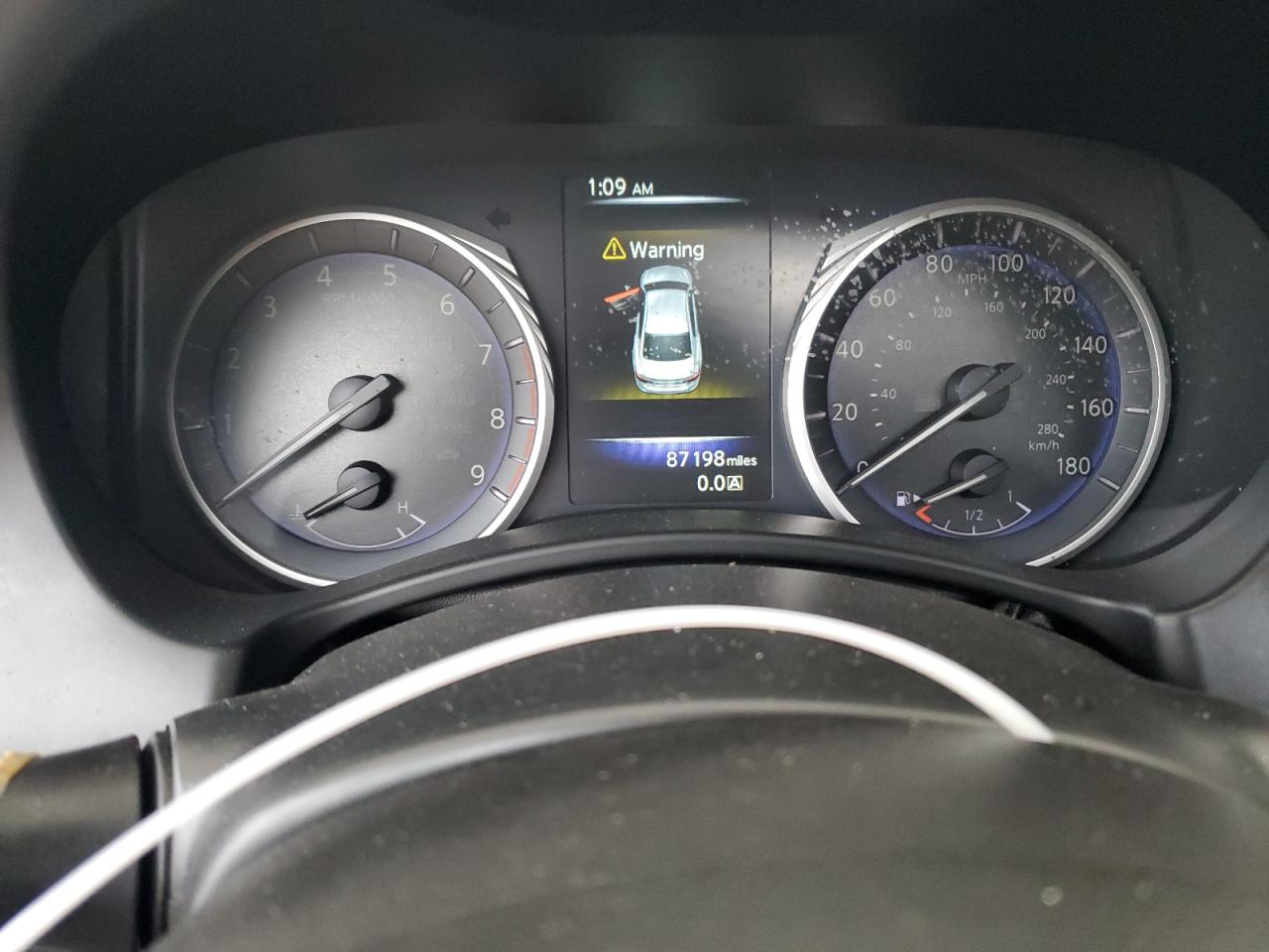2017 Infiniti Q50 VIN JN1EV7AR8HM838815 Copart auction photo, top/roof / front end damage thumbnail 9