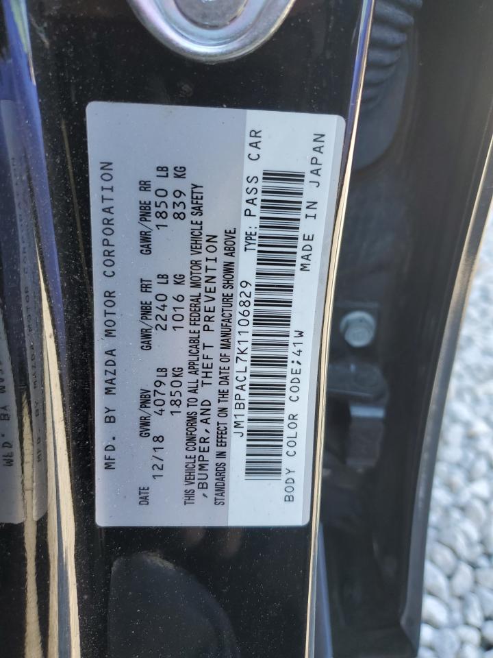 2019 Mazda 3 VIN JM1BPACL7K1106829 Copart auction photo, rear end / front end damage thumbnail 13