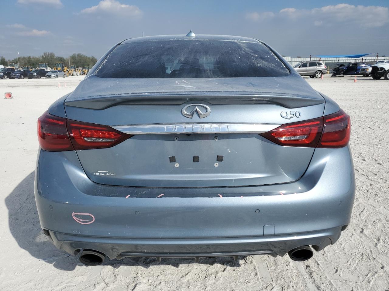 2018 Infiniti Q50 VIN JN1EV7APXJM351555 Copart auction photo, front end / minor dent/scratches damage thumbnail 6