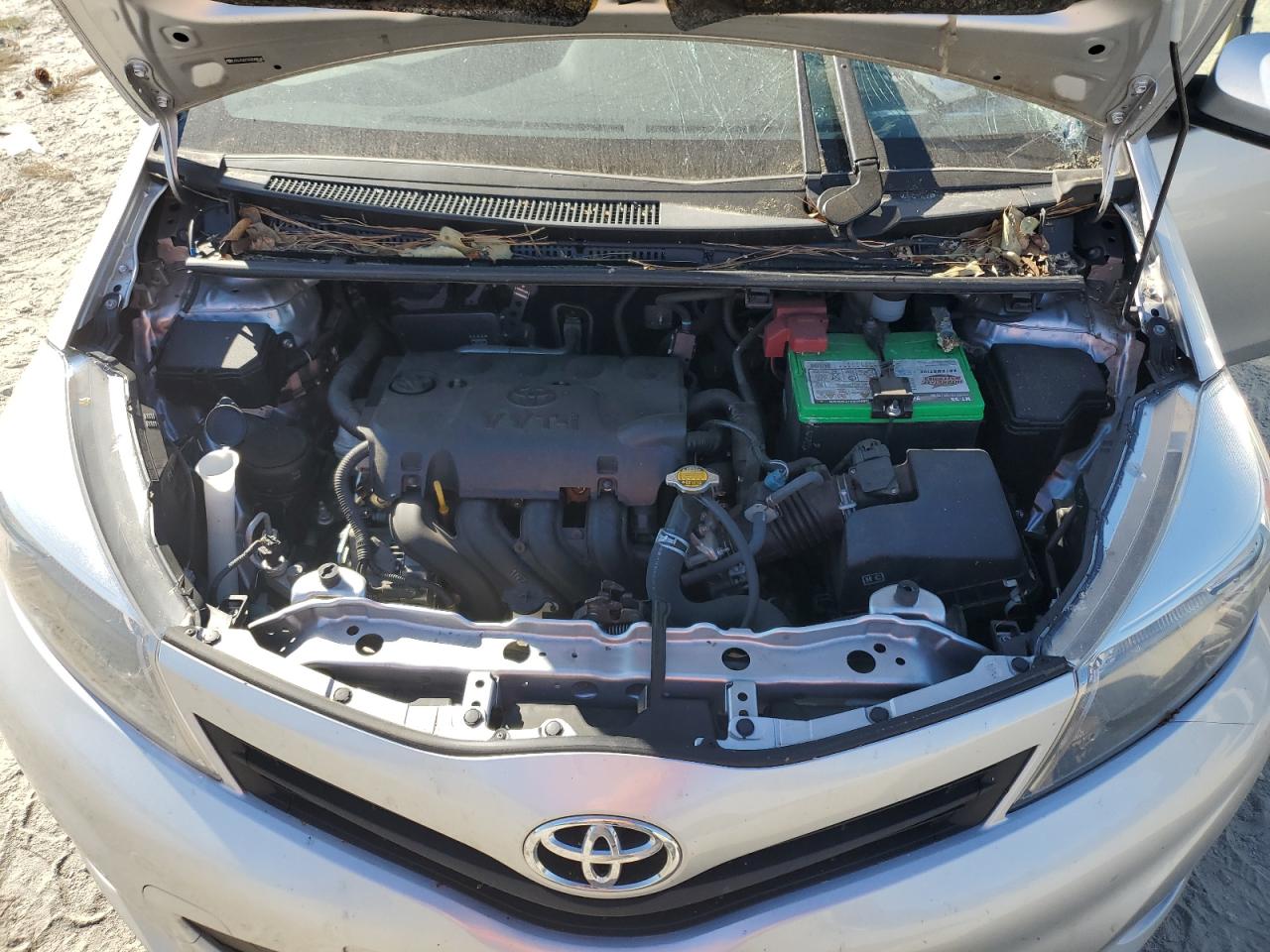 2014 Toyota Yaris VIN JTDJTUD31ED588546 Copart auction photo, top/roof damage thumbnail 11