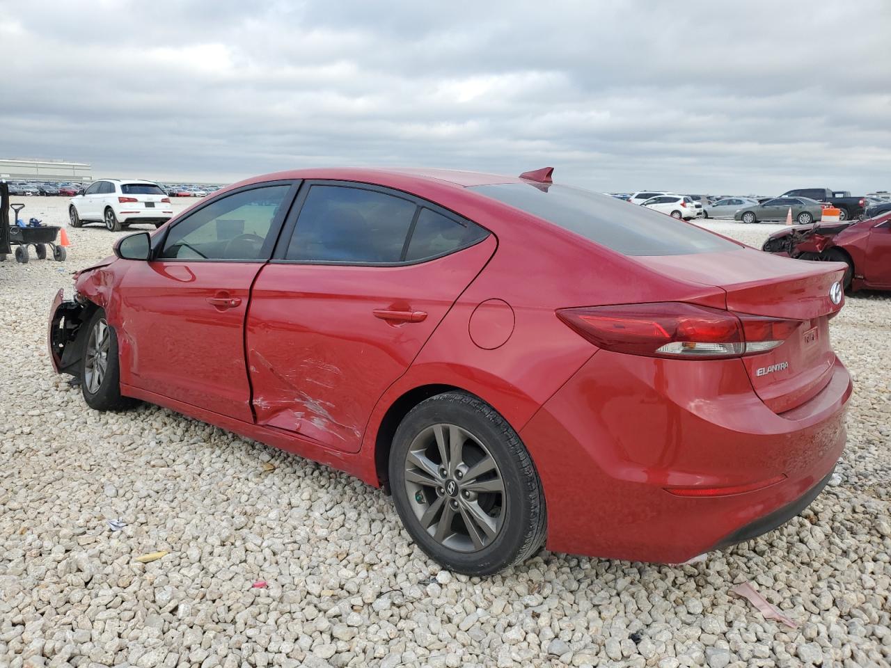 2017 Hyundai Elantra VIN 5NPD84LF4HH199229 Copart auction photo, side / front end damage thumbnail 2