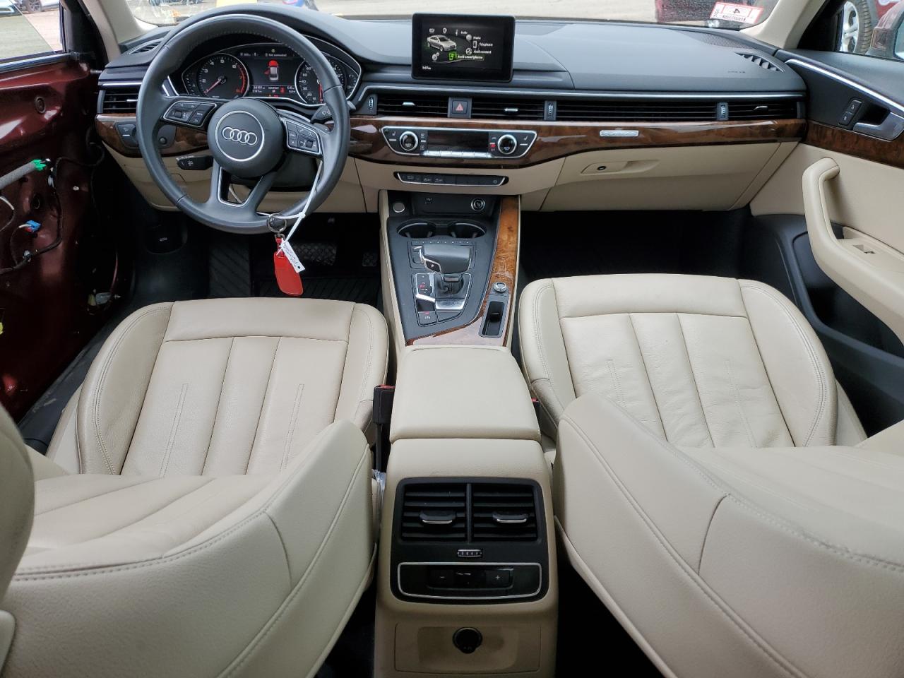 2019 Audi A4 VIN WAUDNAF4XKN018883 Copart auction photo, front end damage thumbnail 8