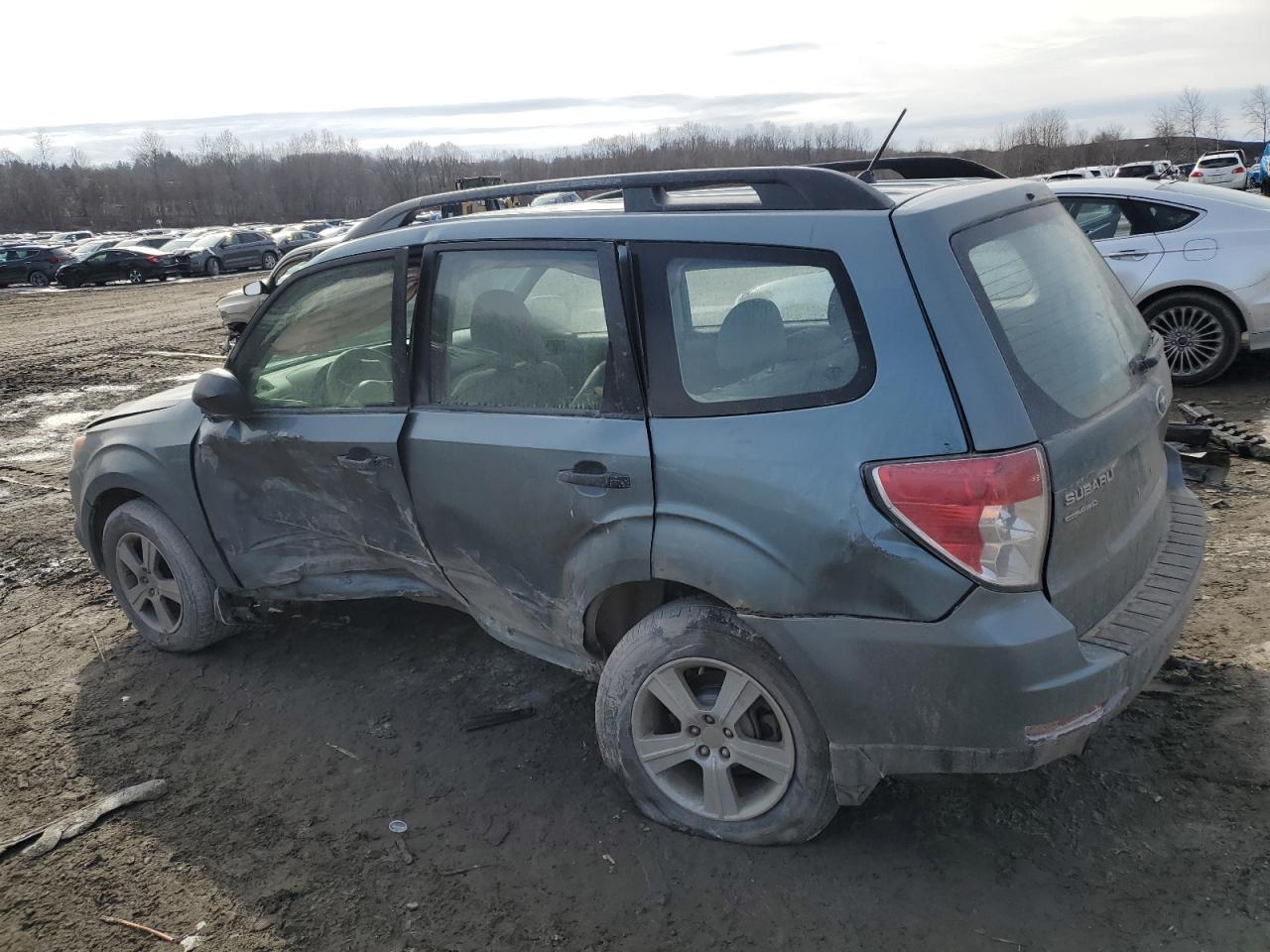 2010 Subaru Forester VIN JF2SH6BC9AH916921 Copart auction photo, side / rear end damage thumbnail 2