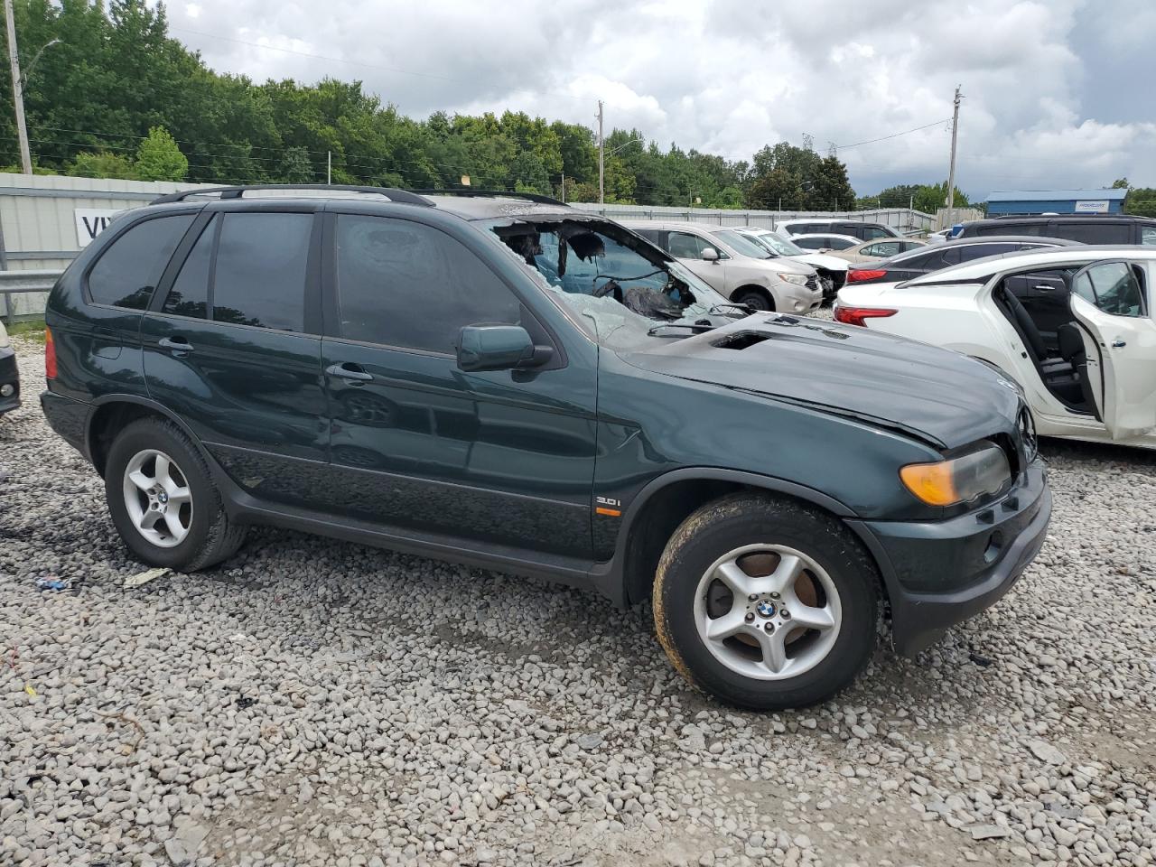 2002 BMW X5 VIN 5UXFA53522LP43142 Copart auction photo, burn - interior damage thumbnail 4