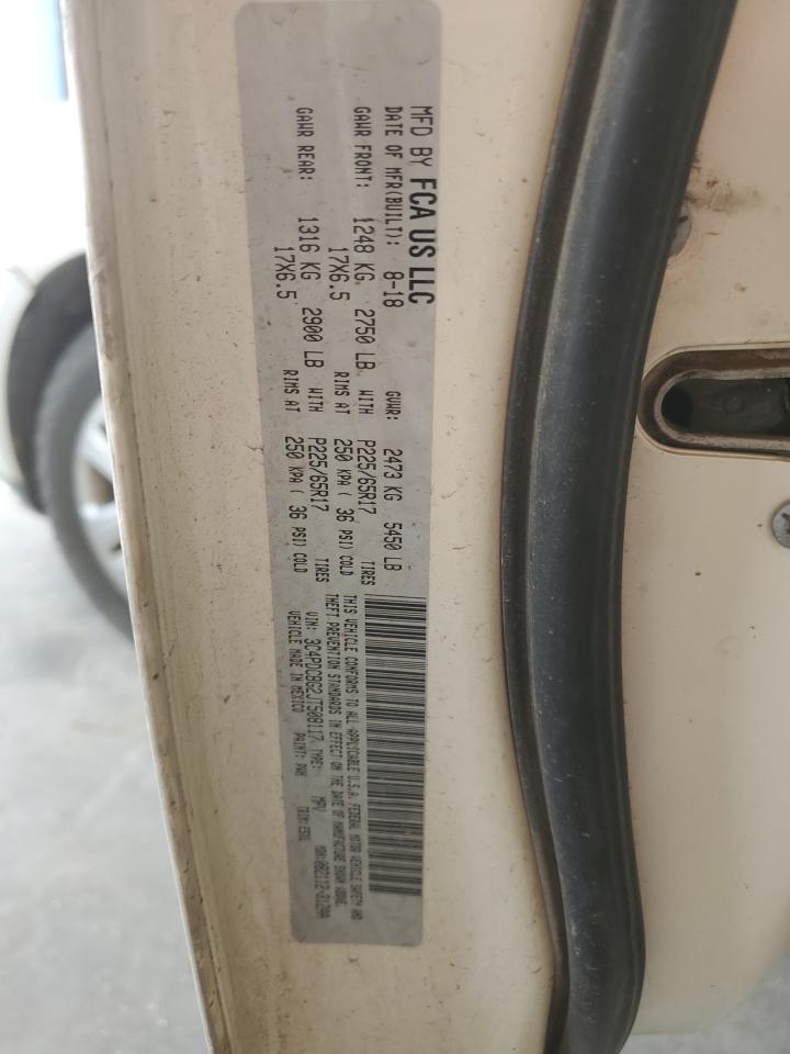 2018 Dodge Journey VIN 3C4PDCBG2JT508117 Copart auction photo, all over / hail damage thumbnail 13
