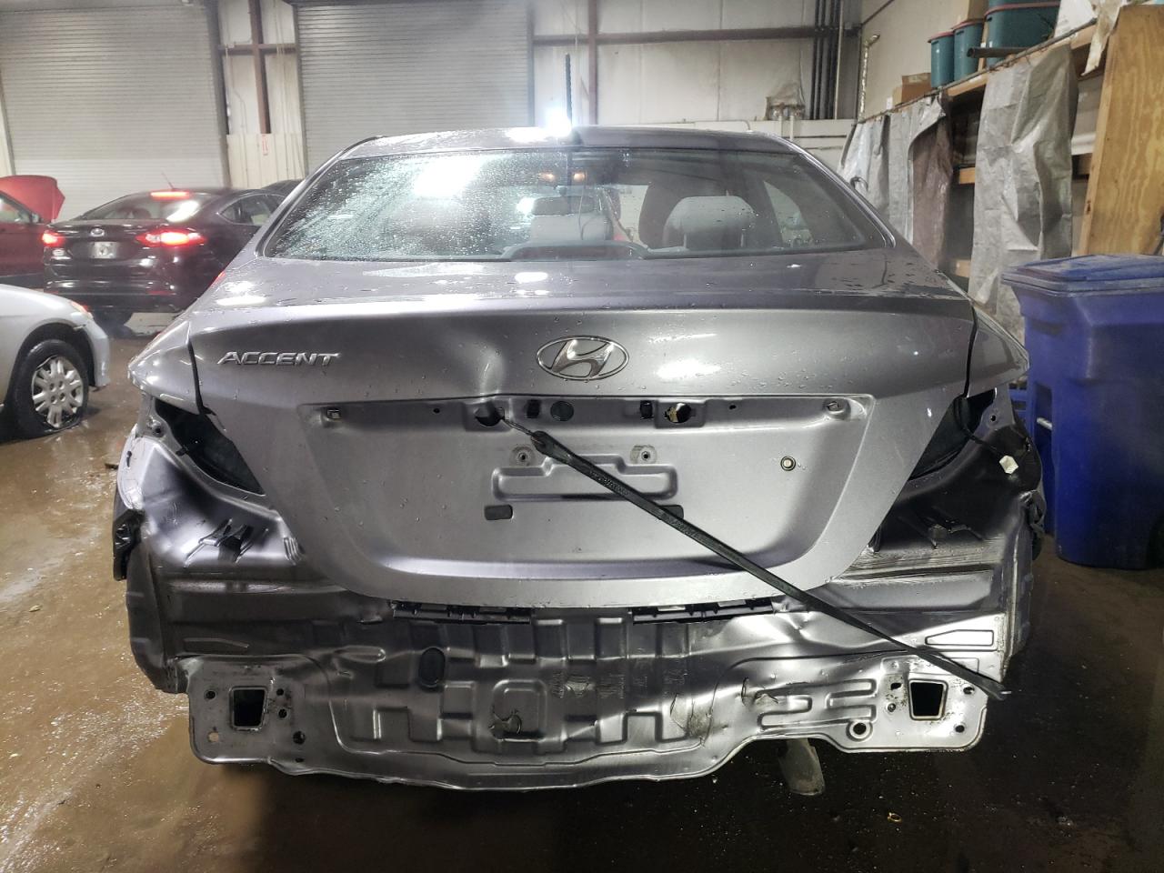 2014 Hyundai Accent VIN KMHCU4AE9EU598880 Copart auction photo, rear end damage thumbnail 6