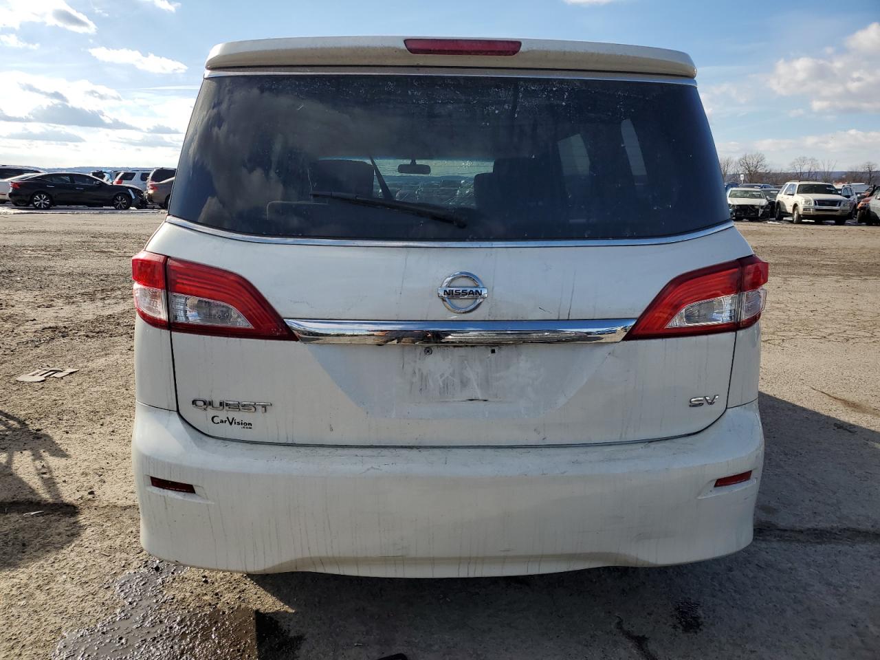 2016 Nissan Quest VIN JN8AE2KP4G9154653 Copart auction photo, front end / top/roof damage thumbnail 6